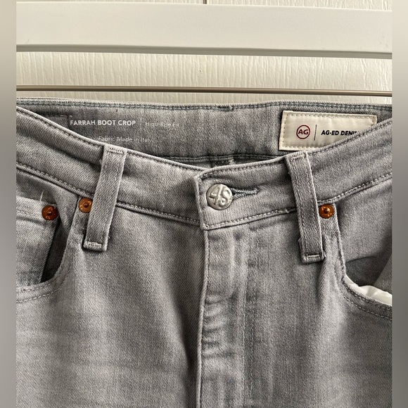 NWT AG Adriano Goldschmied Jeans Farrah Boot Crop Light Blue Grey Size 29 - Picture 9 of 15